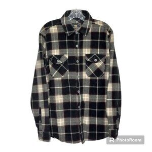 Freedom Foundry Shirt Men's Med Long Sleeve Button Up Gorpcore Flannel Plaid Dad